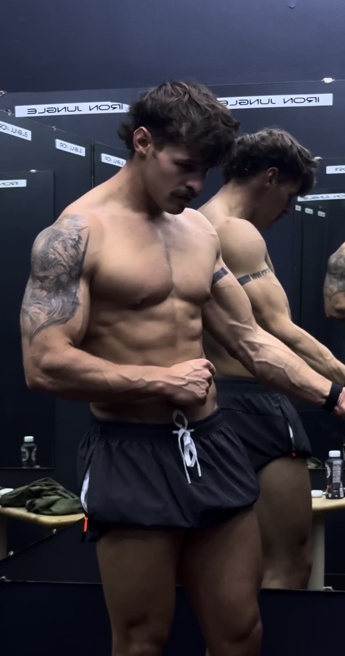 Wyatt Fulkerson in the gym at Iron Jungle